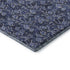 9' X 12' Navy Blue And Ivory Floral Washable Area Rug With UV Protection