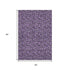 9' X 12' Purple And Ivory Floral Washable Area Rug With UV Protection