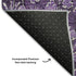 9' X 12' Purple And Ivory Floral Washable Area Rug With UV Protection