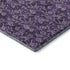 9' X 12' Purple And Ivory Floral Washable Area Rug With UV Protection