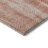9' X 12' Coral And Ivory Striped Washable Area Rug With UV Protection