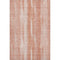 9' X 12' Coral And Ivory Striped Washable Area Rug With UV Protection