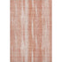 9' X 12' Coral And Ivory Striped Washable Area Rug With UV Protection