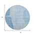 9' X 12' Blue And Ivory Abstract Washable Area Rug With UV Protection