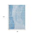 9' X 12' Blue And Ivory Abstract Washable Area Rug With UV Protection