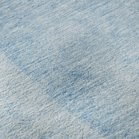 9' X 12' Blue And Ivory Abstract Washable Area Rug With UV Protection
