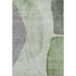 9' X 12' Green Gray And Ivory Abstract Washable Area Rug With UV Protection