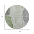 9' X 12' Green Gray And Ivory Abstract Washable Area Rug With UV Protection