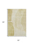 9' X 12' Gold And Beige Abstract Washable Area Rug With UV Protection