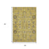 9' X 12' Gold Charcoal And Gray Oriental Washable Area Rug With UV Protection