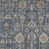 9' X 12' Navy Blue Beige And Charcoal Oriental Washable Area Rug With UV Protection