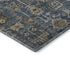 9' X 12' Navy Blue Beige And Charcoal Oriental Washable Area Rug With UV Protection