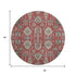 9' X 12' Red Beige And Charcoal Oriental Washable Area Rug With UV Protection