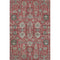9' X 12' Red Beige And Charcoal Oriental Washable Area Rug With UV Protection