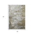 9' X 12' Brown And Ivory Abstract Washable Area Rug With UV Protection