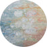 9' X 12' Coral Blue And Ivory Abstract Washable Area Rug With UV Protection