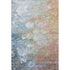 9' X 12' Coral Blue And Ivory Abstract Washable Area Rug With UV Protection