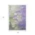 9' X 12' Purple Green And Ivory Abstract Washable Area Rug With UV Protection