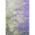 9' X 12' Purple Green And Ivory Abstract Washable Area Rug With UV Protection