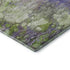 9' X 12' Purple Green And Ivory Abstract Washable Area Rug With UV Protection