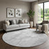 9' X 12' Silver And Gray Abstract Washable Area Rug With UV Protection