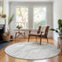 9' X 12' Silver And Gray Abstract Washable Area Rug With UV Protection