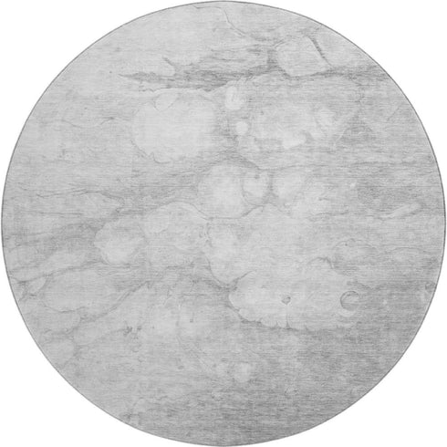 9' X 12' Silver And Gray Abstract Washable Area Rug With UV Protection
