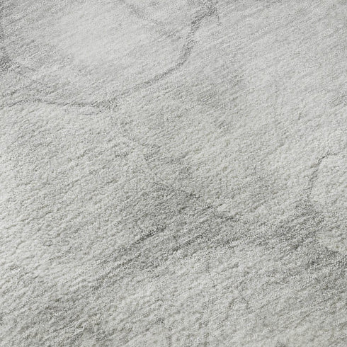 9' X 12' Silver And Gray Abstract Washable Area Rug With UV Protection