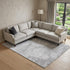 9' X 12' Silver And Gray Abstract Washable Area Rug With UV Protection