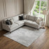 9' X 12' Silver And Gray Abstract Washable Area Rug With UV Protection