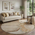 9' X 12' Brown And Beige Floral Washable Area Rug With UV Protection
