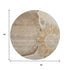 9' X 12' Brown And Beige Floral Washable Area Rug With UV Protection