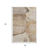 9' X 12' Brown And Beige Floral Washable Area Rug With UV Protection
