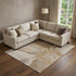 9' X 12' Brown And Beige Floral Washable Area Rug With UV Protection
