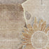9' X 12' Brown And Beige Floral Washable Area Rug With UV Protection