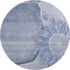 9' X 12' Blue And Ivory Floral Washable Area Rug With UV Protection