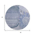 9' X 12' Blue And Ivory Floral Washable Area Rug With UV Protection