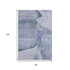9' X 12' Blue And Ivory Floral Washable Area Rug With UV Protection