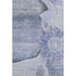 9' X 12' Blue And Ivory Floral Washable Area Rug With UV Protection