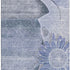 9' X 12' Blue And Ivory Floral Washable Area Rug With UV Protection
