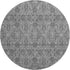 9' X 12' Gray And Silver Floral Washable Area Rug With UV Protection
