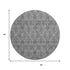 9' X 12' Gray And Silver Floral Washable Area Rug With UV Protection