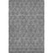 9' X 12' Gray And Silver Floral Washable Area Rug With UV Protection