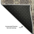 9' X 12' Ivory And Taupe Floral Washable Area Rug With UV Protection
