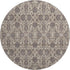 9' X 12' Ivory And Taupe Floral Washable Area Rug With UV Protection