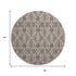 9' X 12' Ivory And Taupe Floral Washable Area Rug With UV Protection