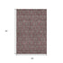 9' X 12' Merlot And Gray Floral Washable Area Rug With UV Protection