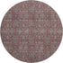 9' X 12' Merlot And Gray Floral Washable Area Rug With UV Protection