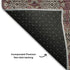 9' X 12' Merlot And Gray Floral Washable Area Rug With UV Protection
