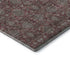 9' X 12' Merlot And Gray Floral Washable Area Rug With UV Protection
